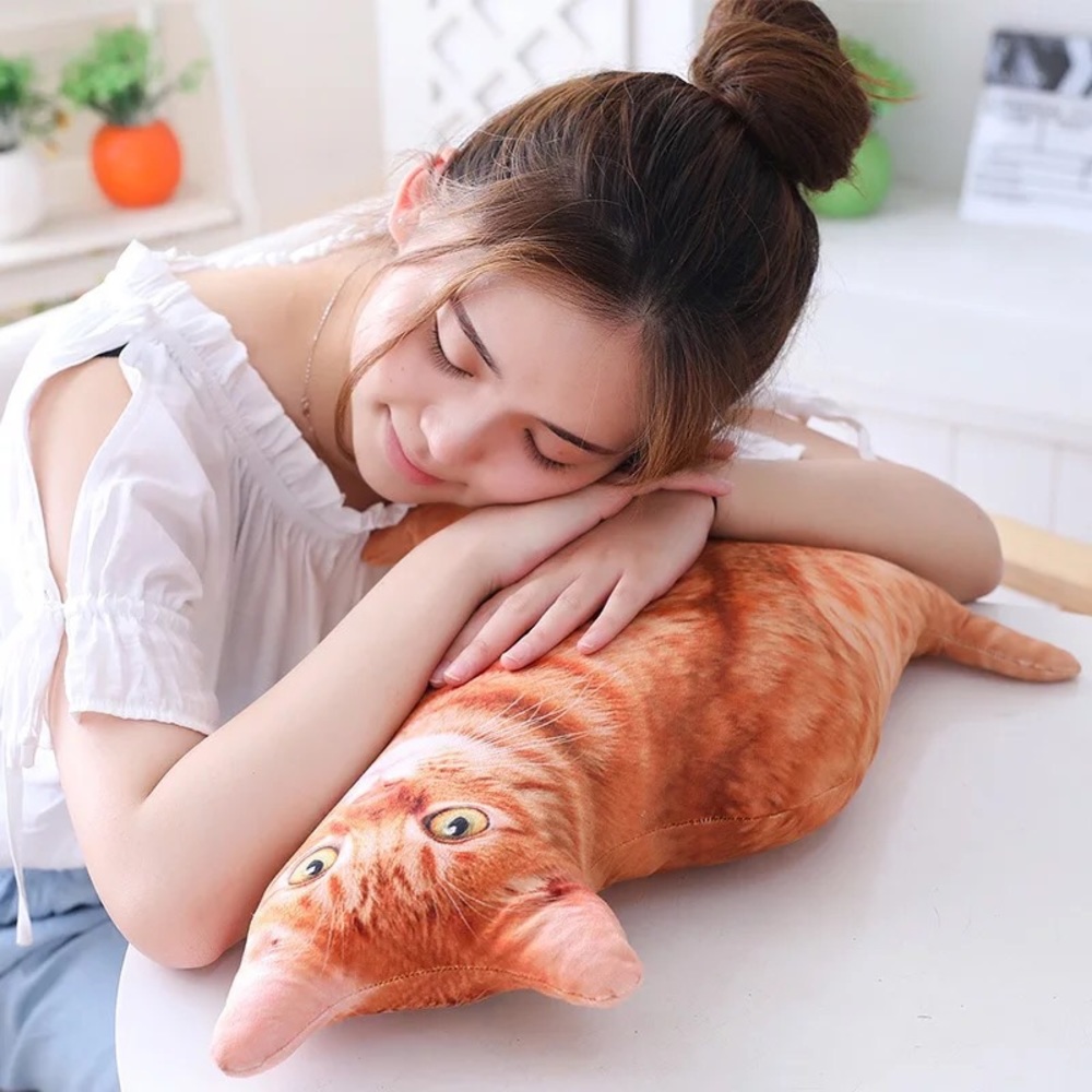 Soft Kitty Cat Shaped Pillow Case Choose Design - Picture 5 of 6